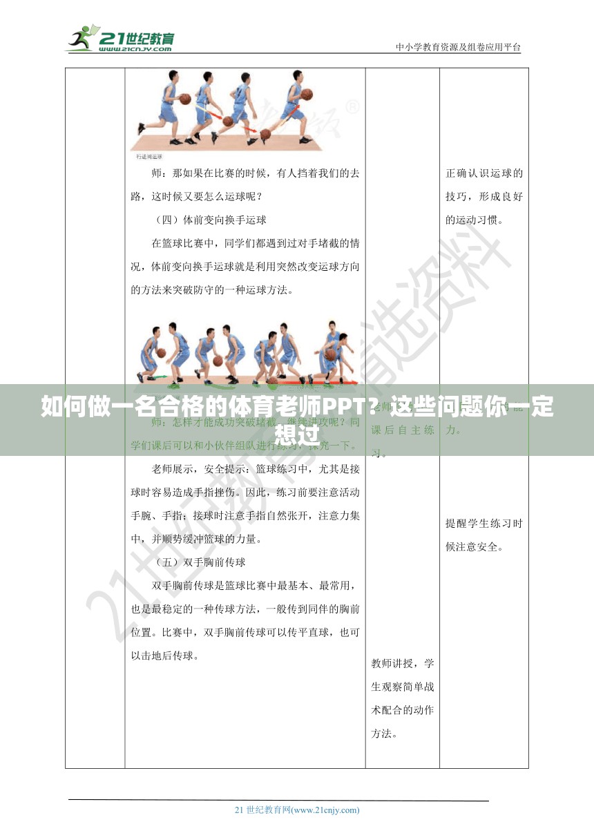 如何做一名合格的体育老师PPT？这些问题你一定想过